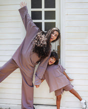 Out-Stitched Plum Set- Kids