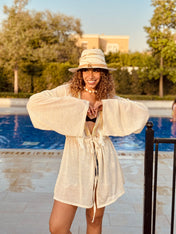 Gold Fringes Coverup/Kimono