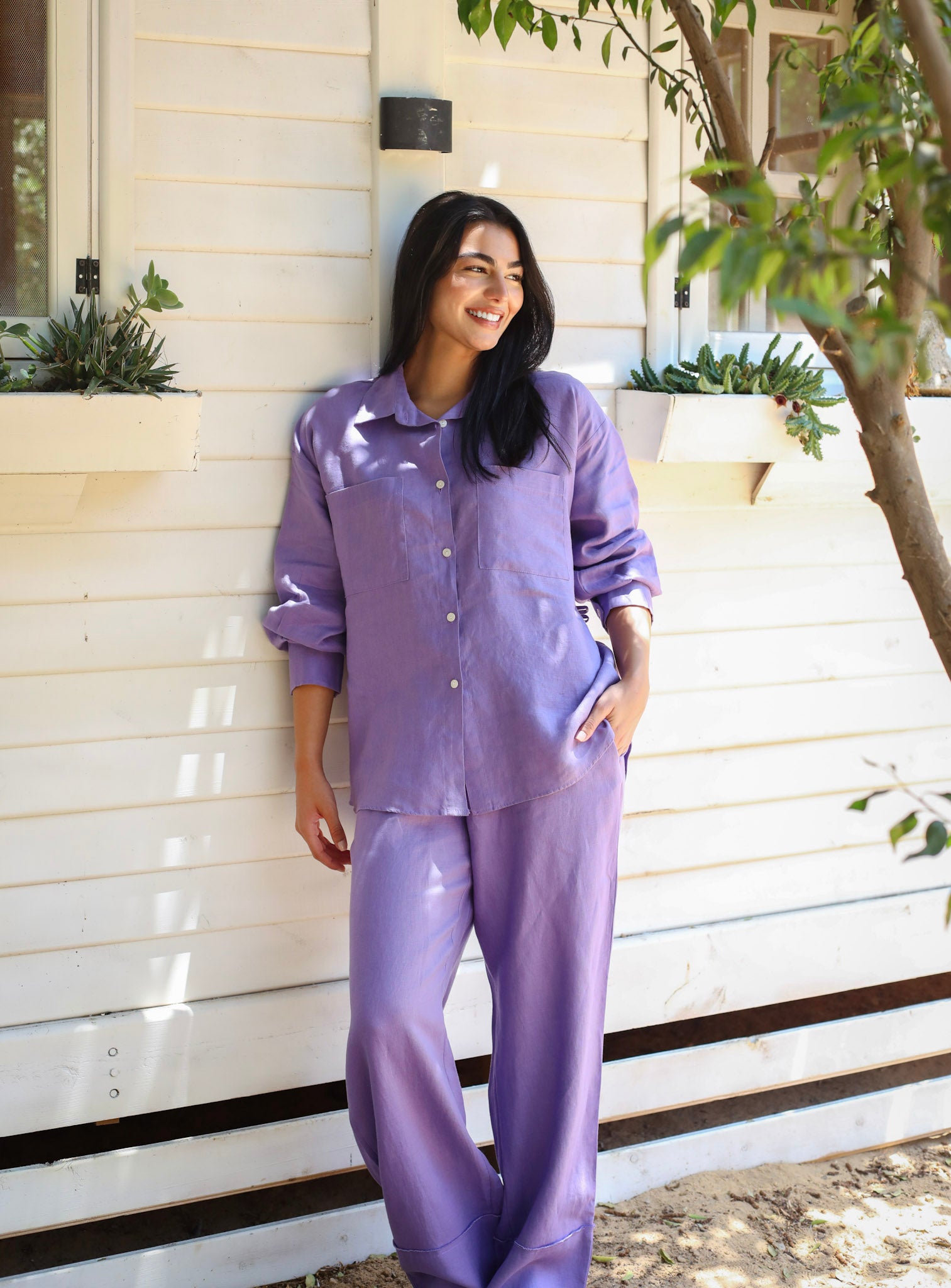 The Fit Linen set - Lilac