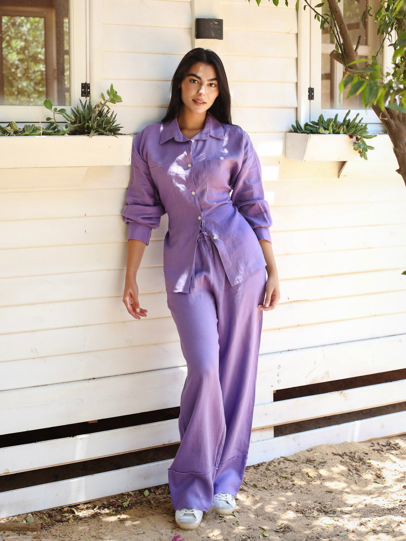 The Fit Linen set - Lilac