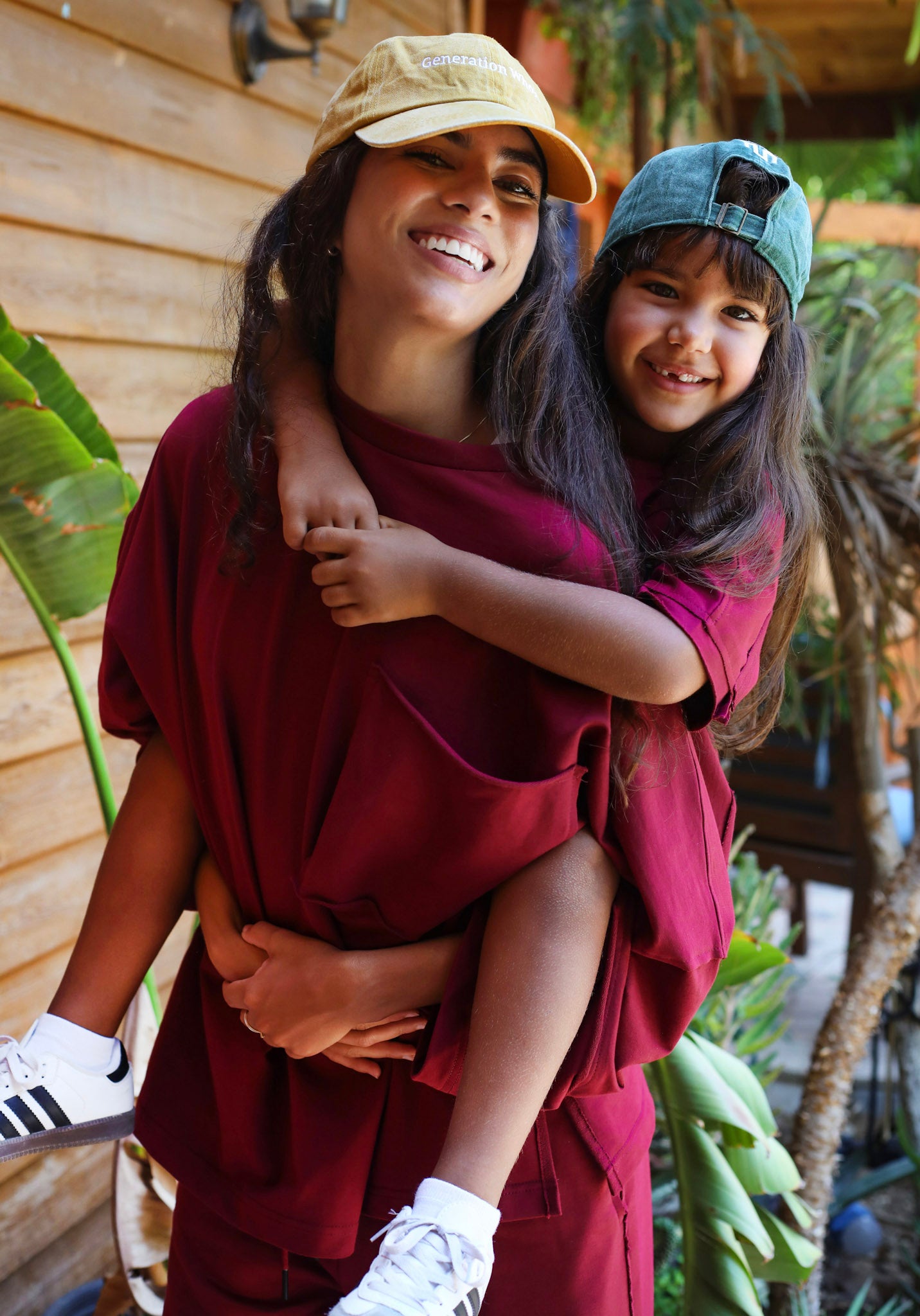 Out-Stitched Burgundy Set- kids