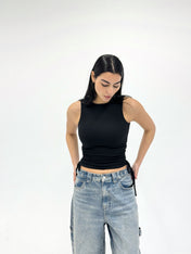 Adjustable Tank Top Black - Adults
