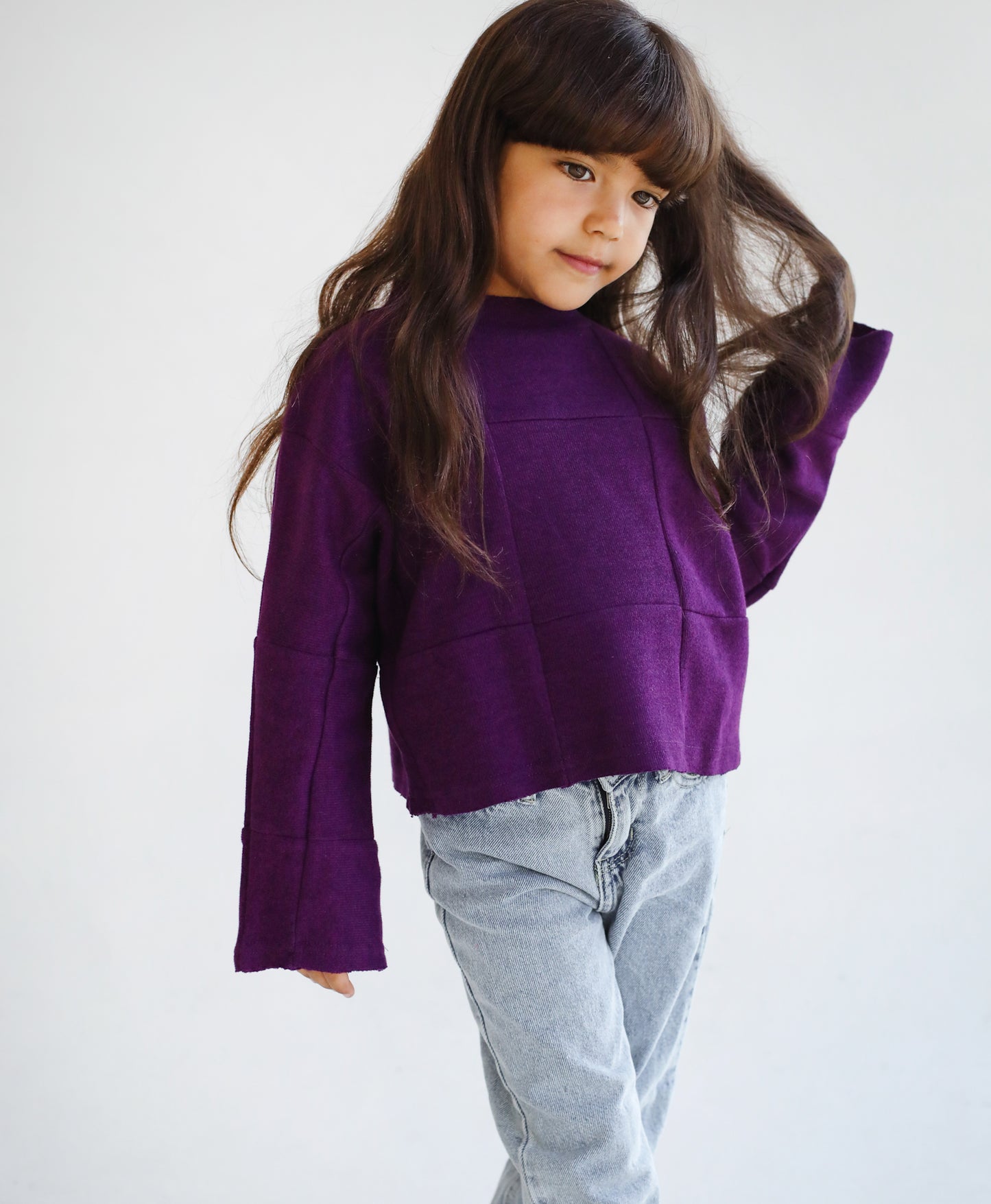 Purple Patterned sweater - Kids