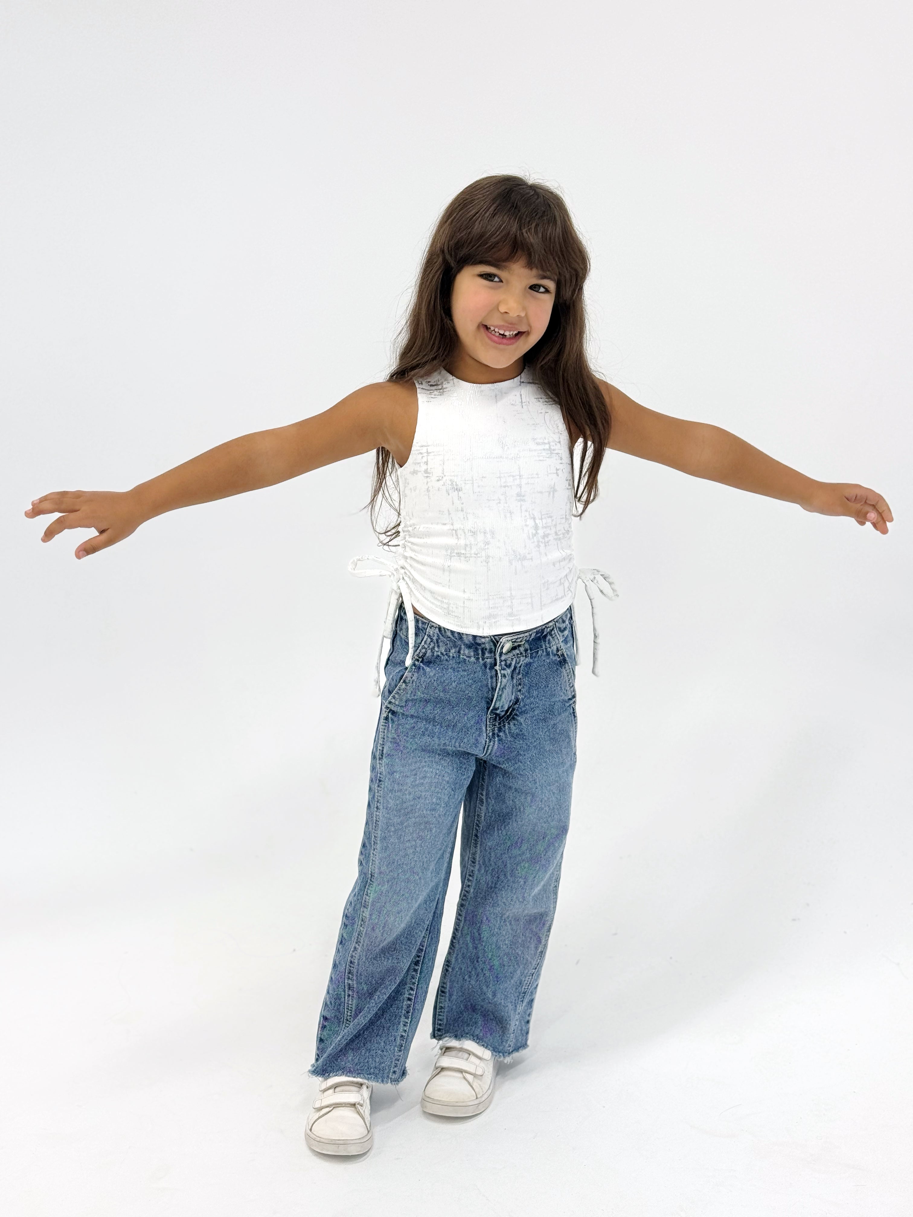 Adjustable Gilded Tank Top White - Kids