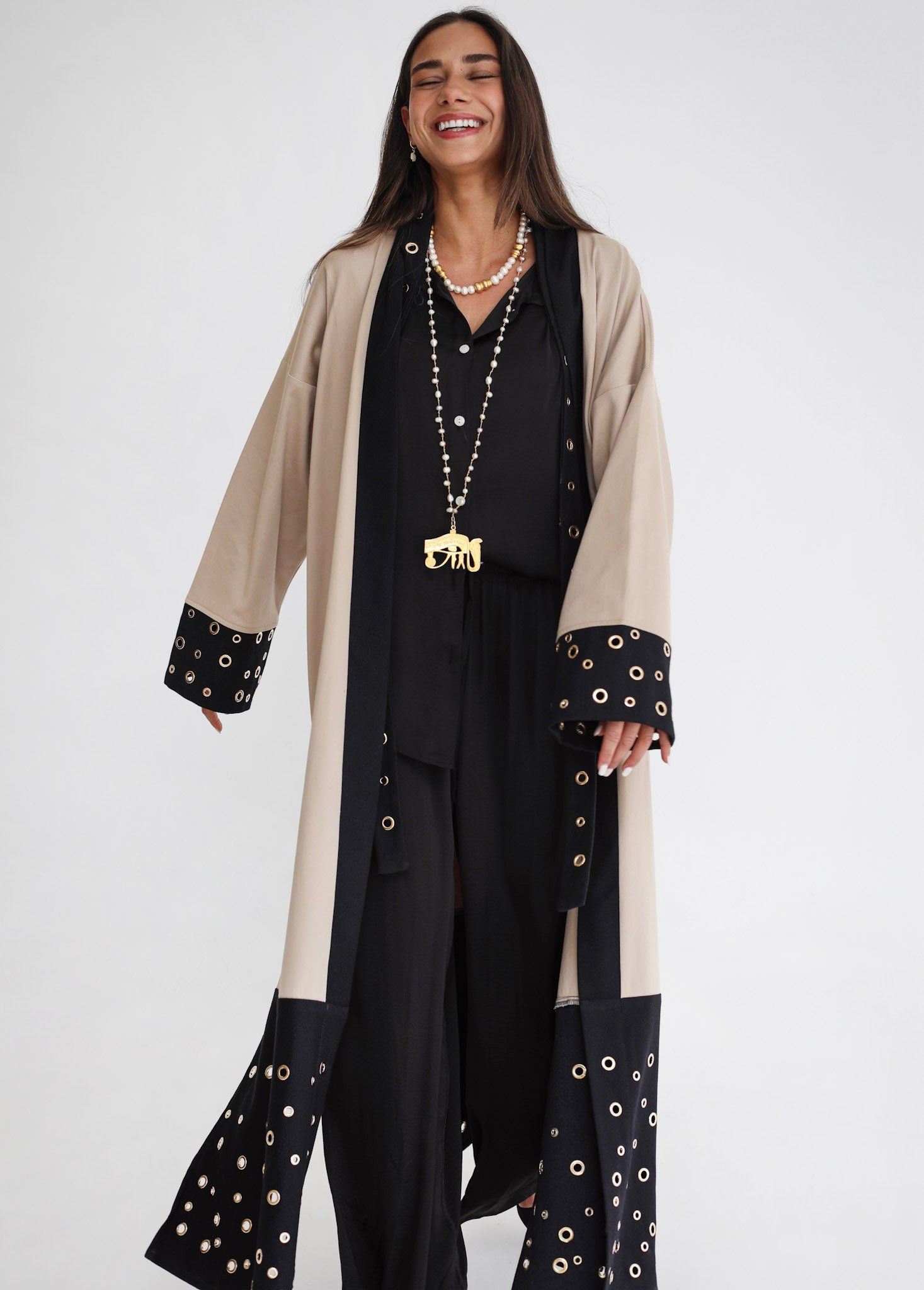 Spark Eyelets Caftan Beige