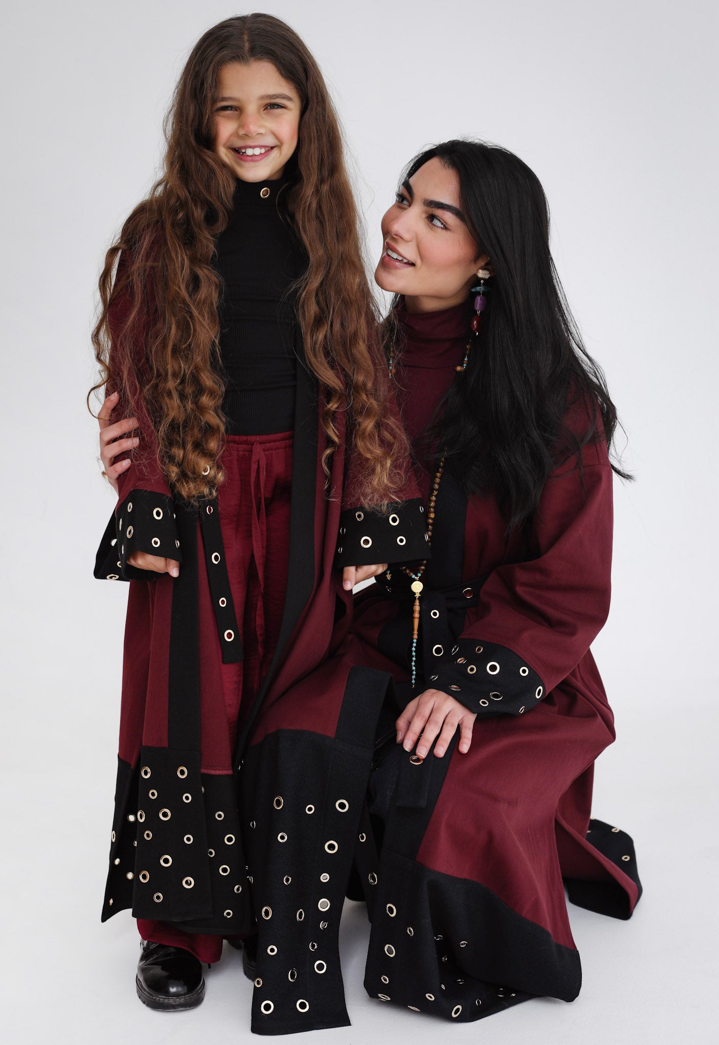 Spark Eyelets Caftan Burgundy - Kids