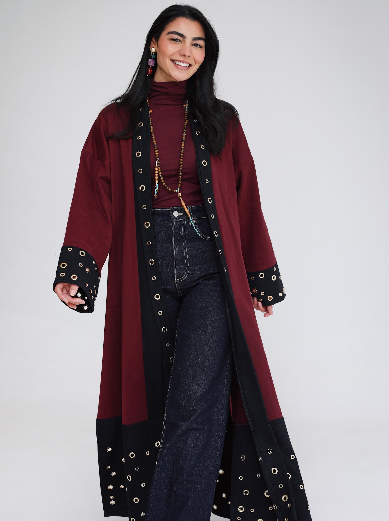 Spark Eyelets Caftan Burgundy - Adults