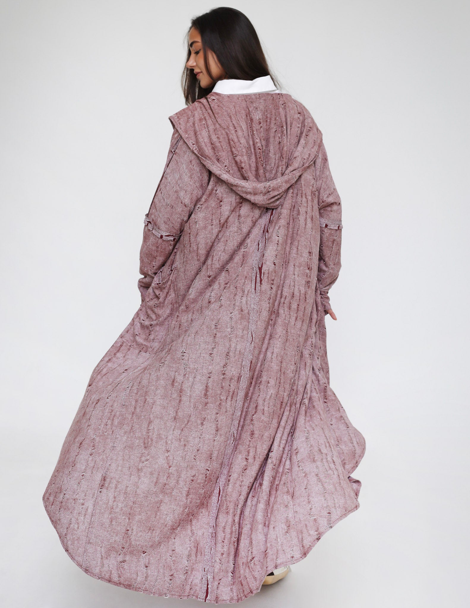 Studded Reverse Cardigan Burgundy - Adults