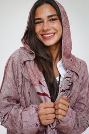 Studded Reverse Cardigan Burgundy - Adults