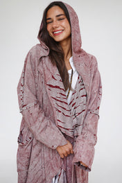 Studded Reverse Cardigan Burgundy - Adults