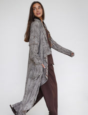 Studded Reverse Cardigan Brown - Adults