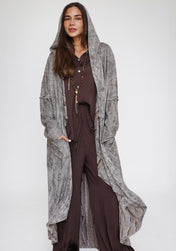 Studded Reverse Cardigan Brown - Adults