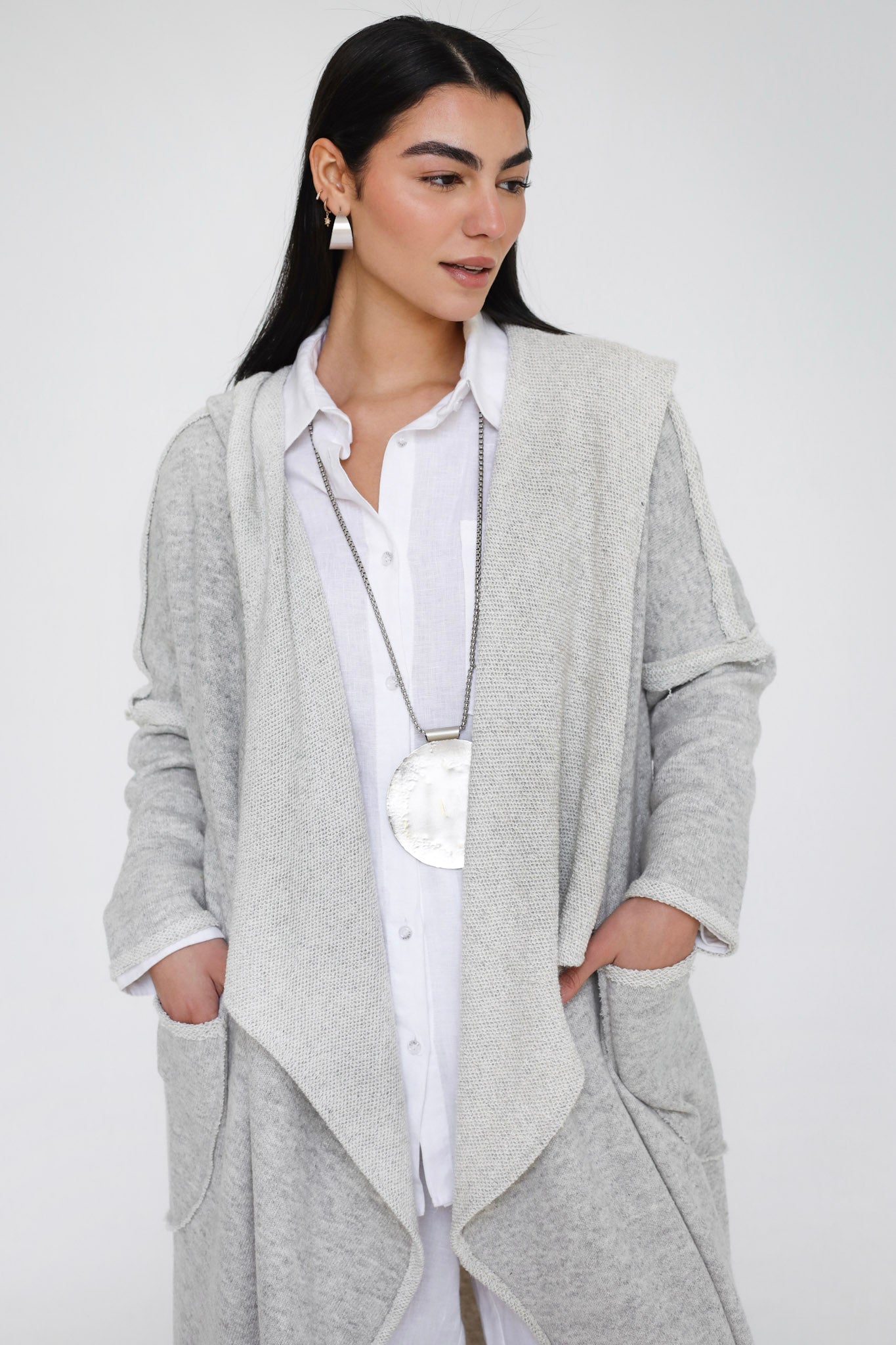 The Alpine Edit Cardigan - Cloud Grey