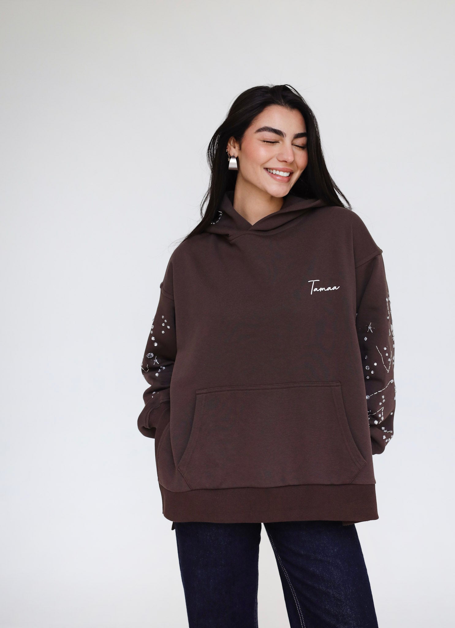 Solar Handmade Hoodie - Brown