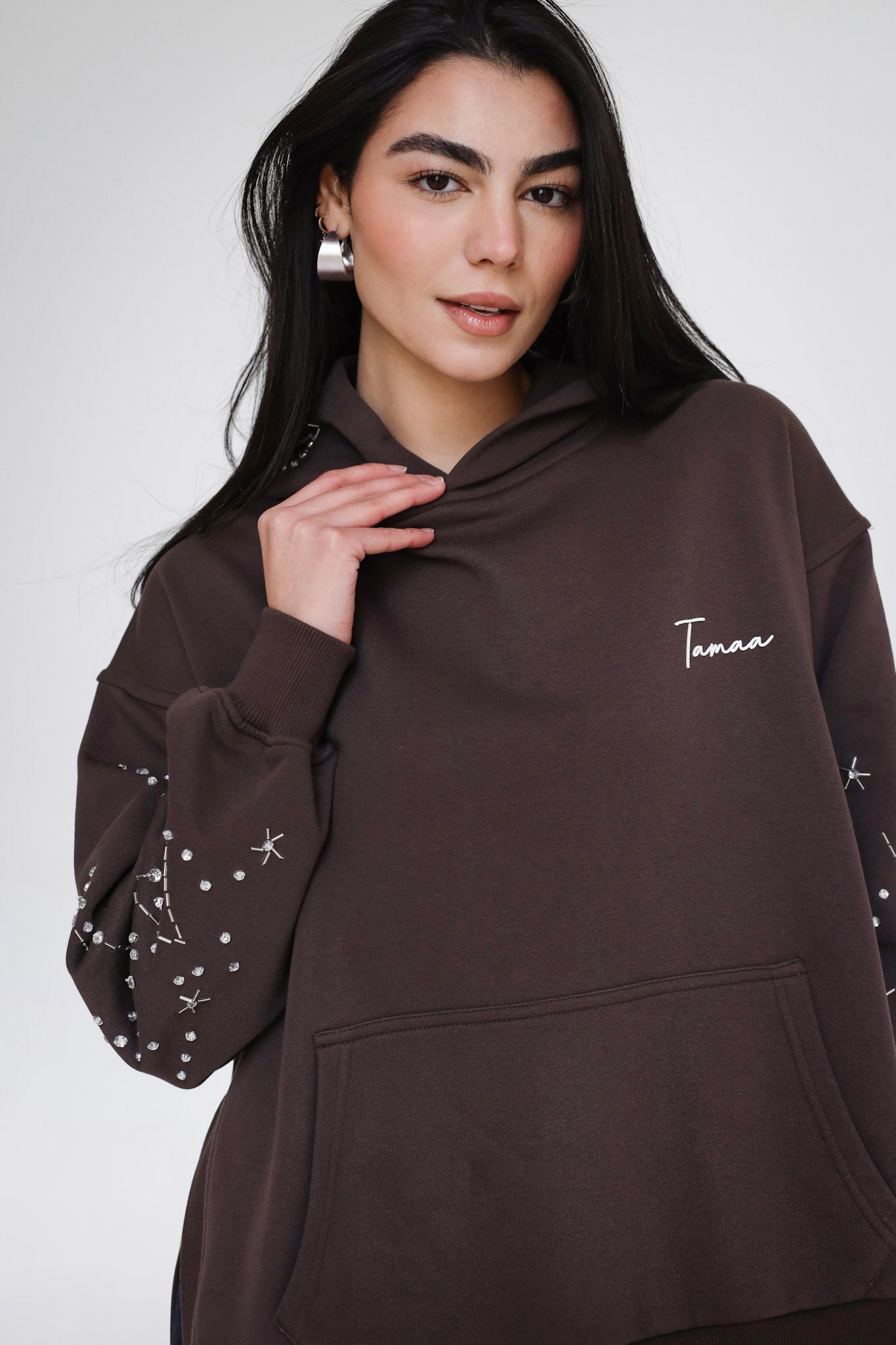 Solar Handmade Hoodie - Brown