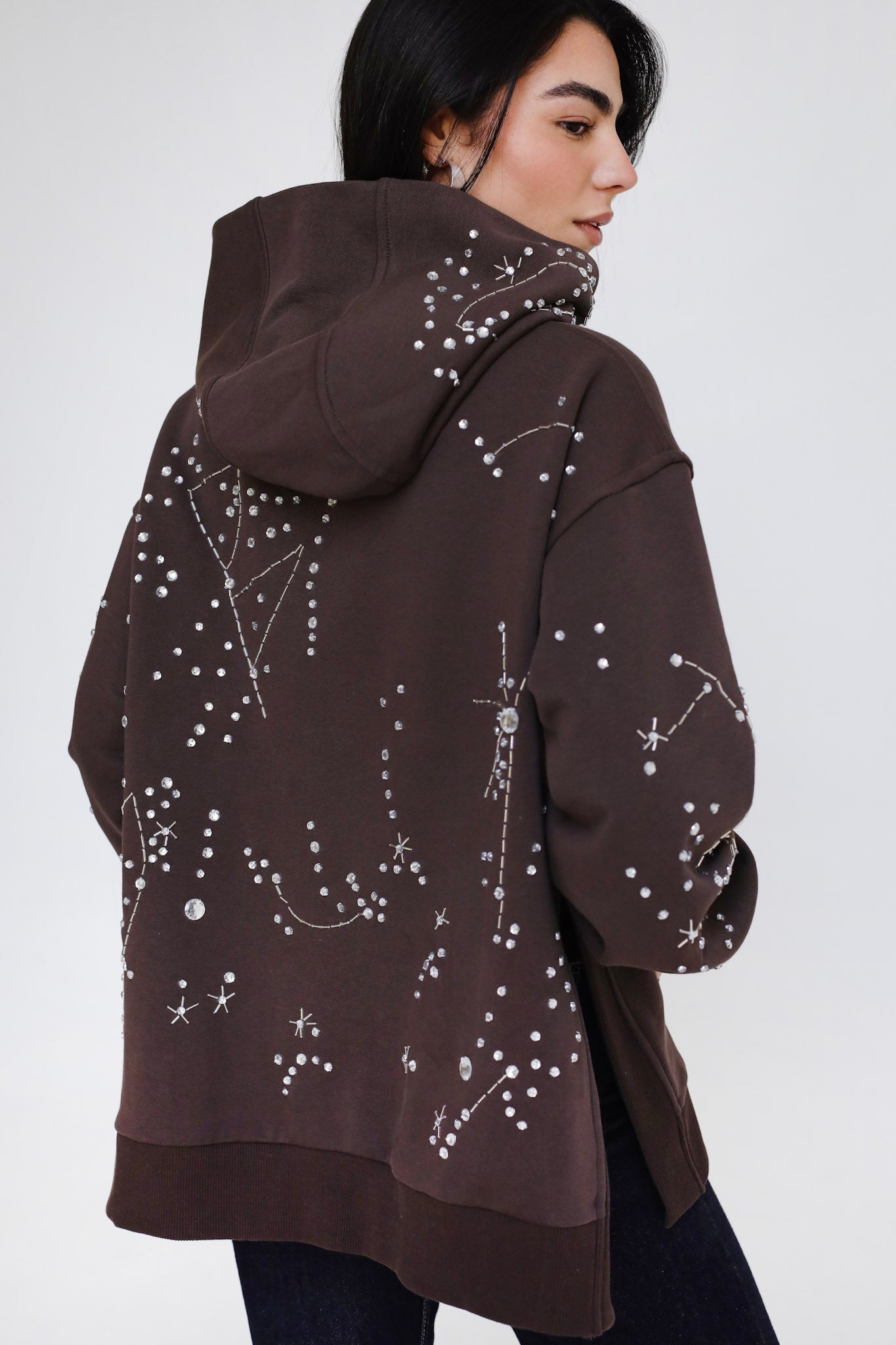 Solar Handmade Hoodie - Brown
