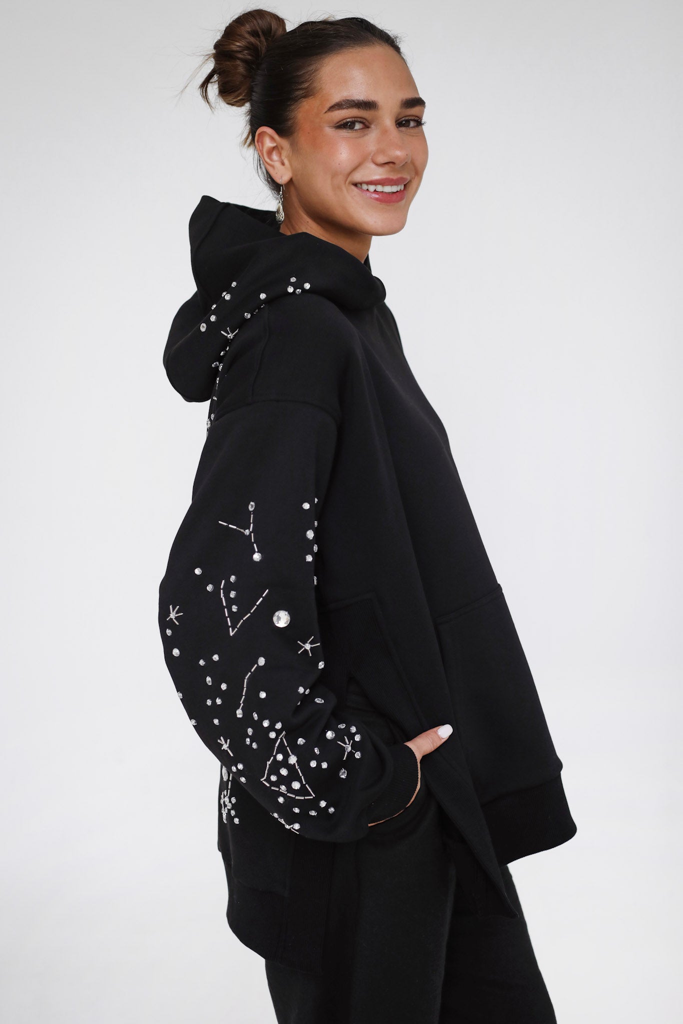 Solar Handmade Hoodie - Black