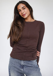 Stitched Brown Tank top - Adults