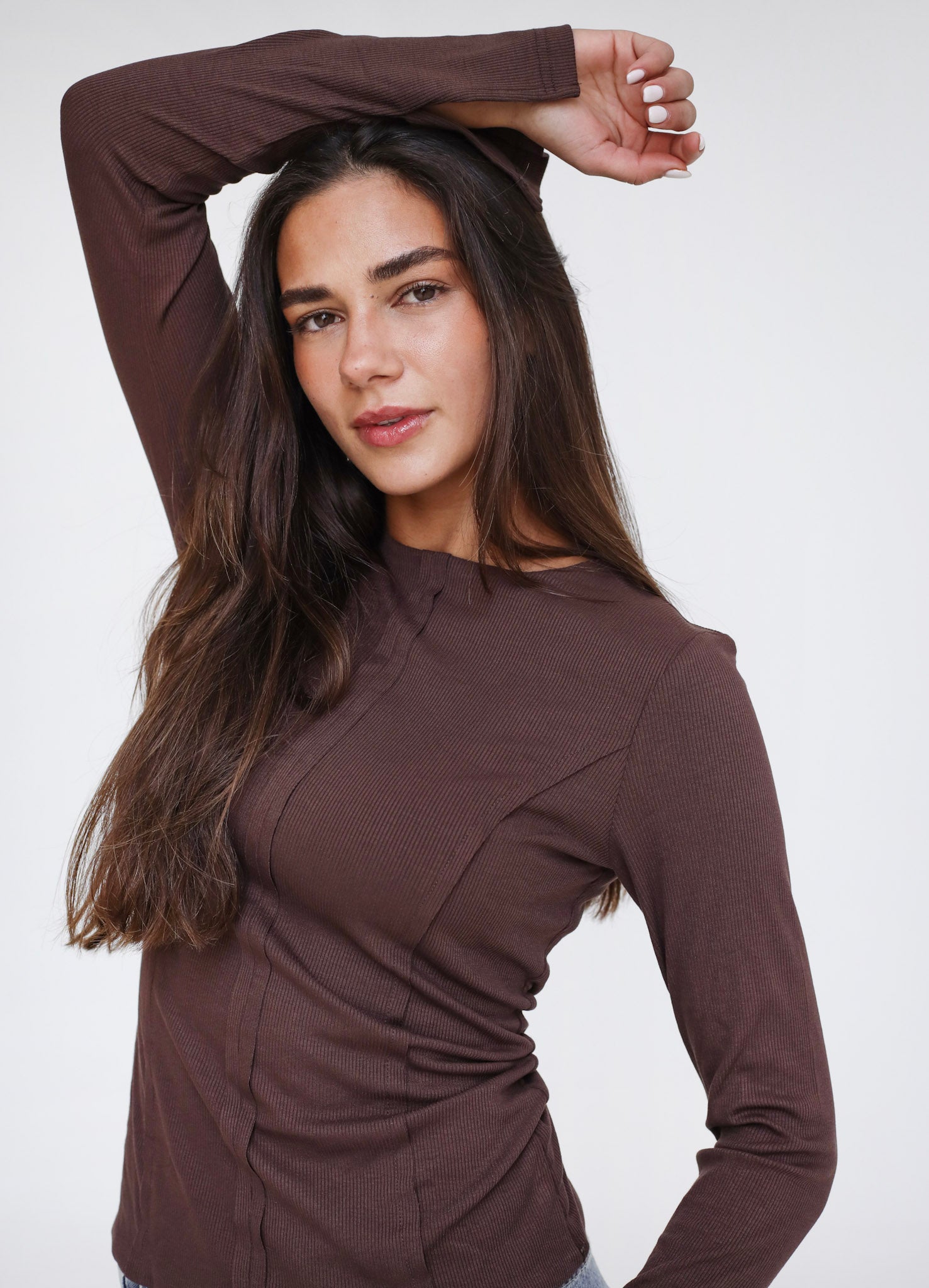 Stitched Brown Tank top - Adults