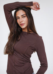 Stitched Brown Tank top - Adults