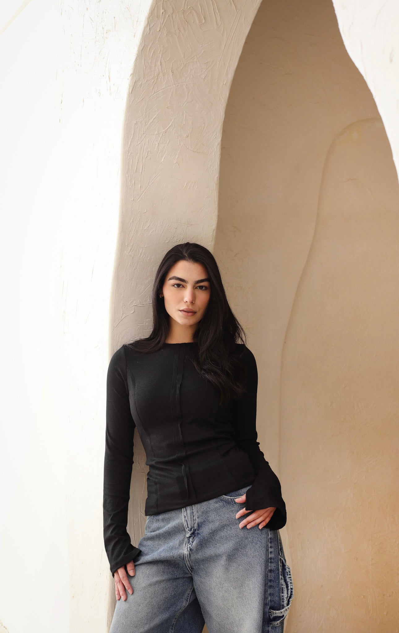 Stitched Black Tank top - Adults