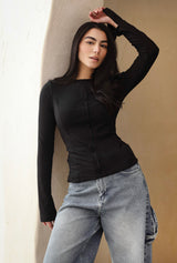 Stitched Black Tank top - Adults