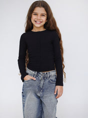 Stitched Black Tank top - Kids