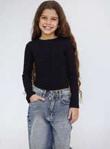 Stitched Black Tank top - Kids