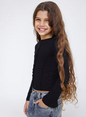 Stitched Black Tank top - Kids