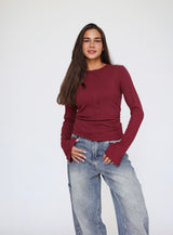 Stitched Burgundy Tank top - Adults