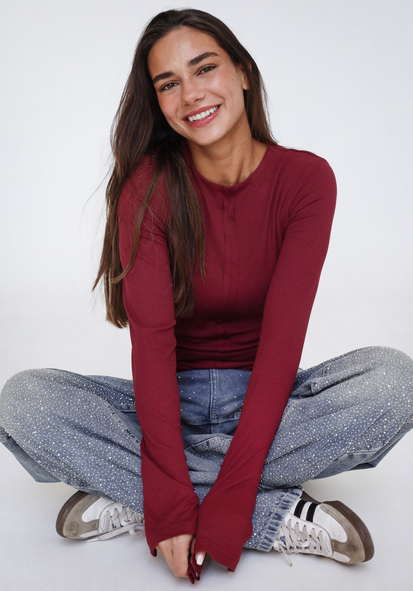 Stitched Burgundy Tank top - Adults