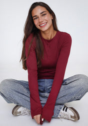 Stitched Burgundy Tank top - Adults
