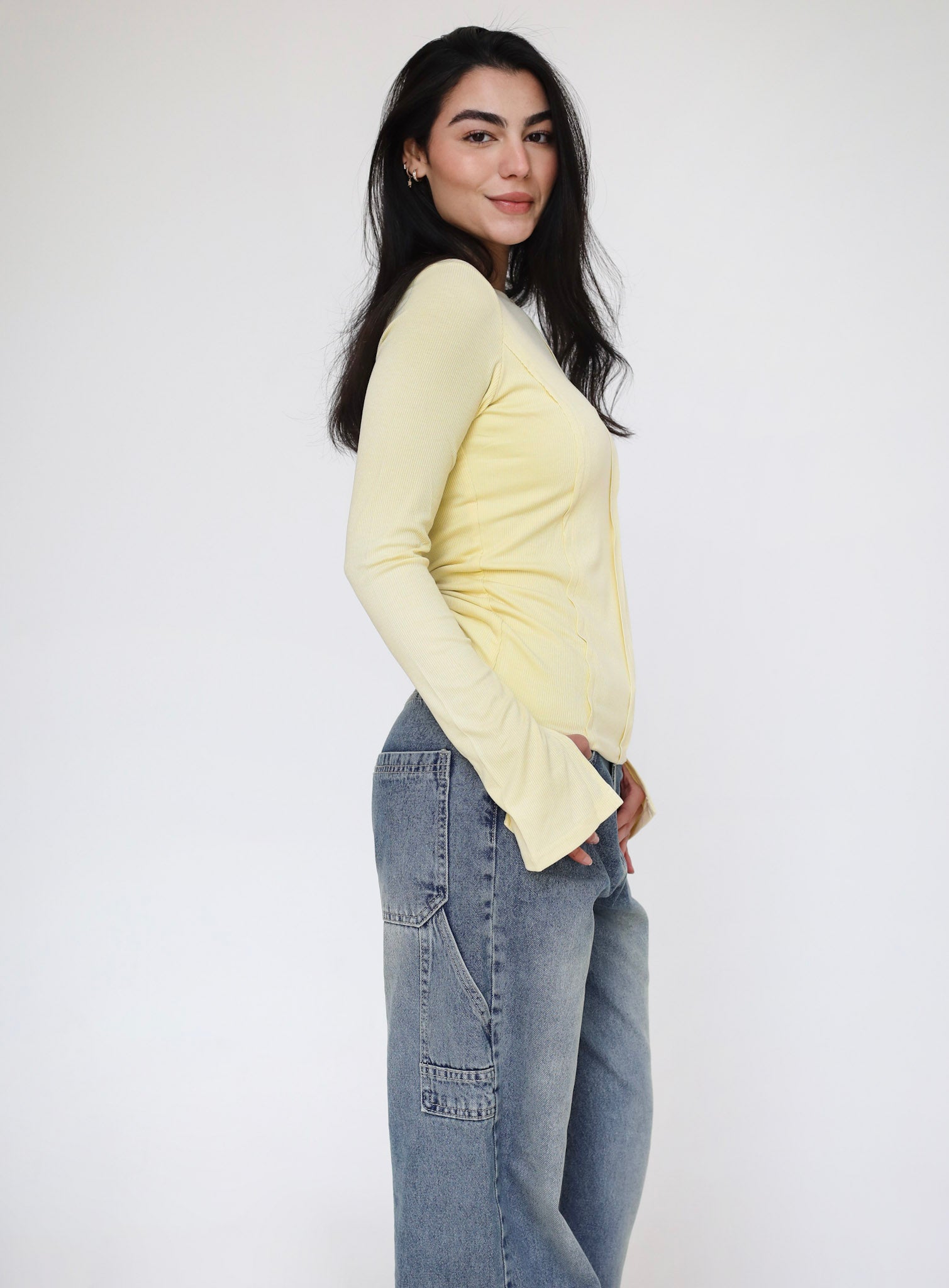 Stitched Butter Yellow Tank top - Adults