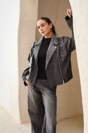The Studded Maverick Jacket - Black