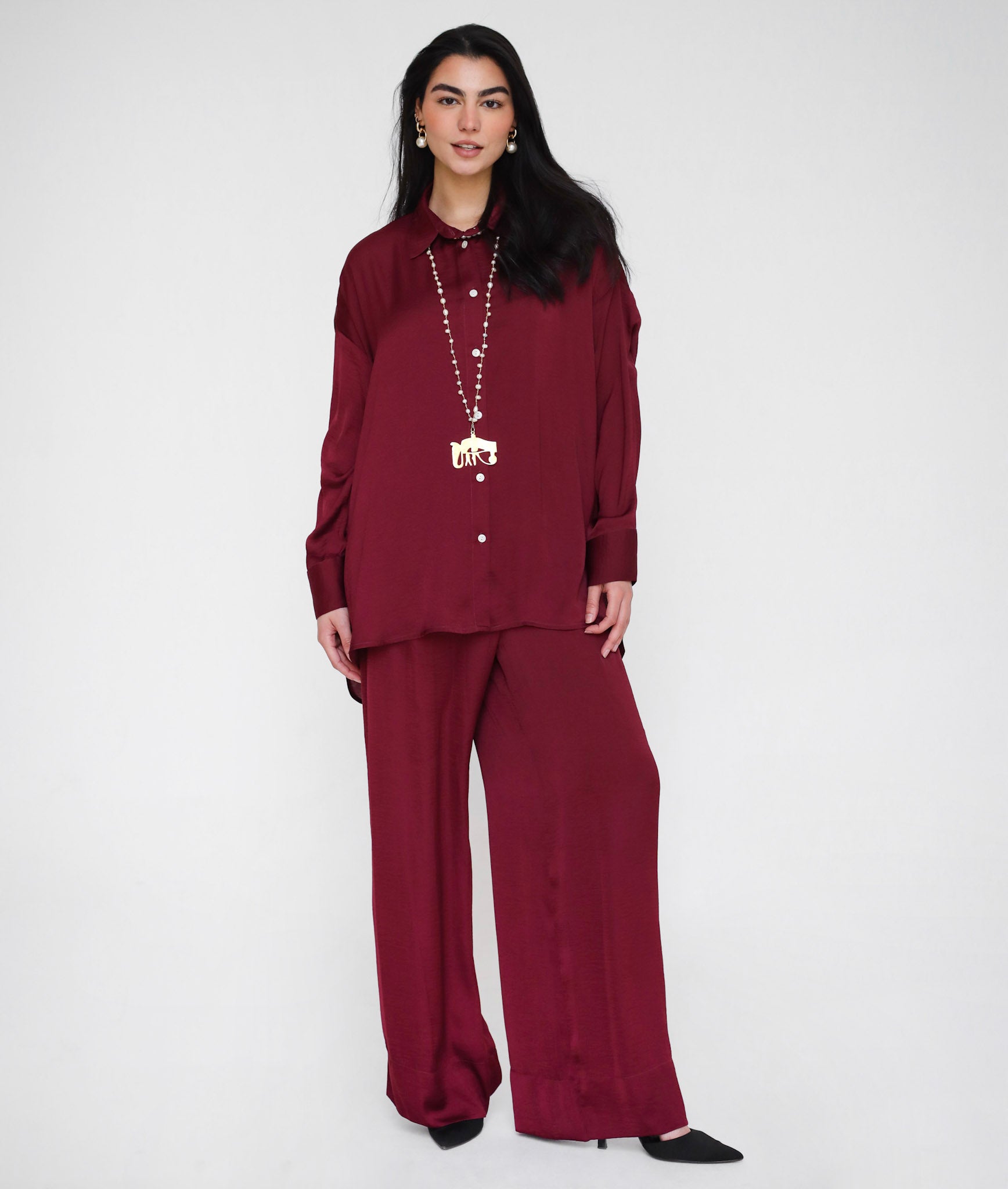 The Flowy Edit Set Burgundy - Adults