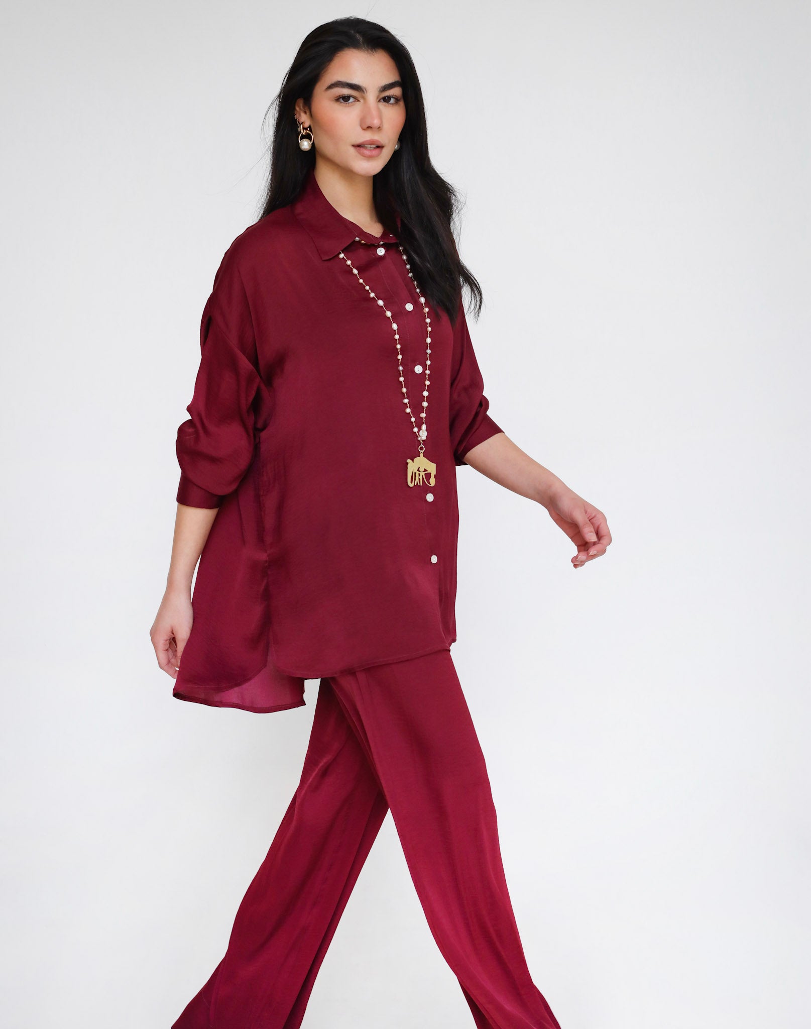 The Flowy Edit Set Burgundy - Adults