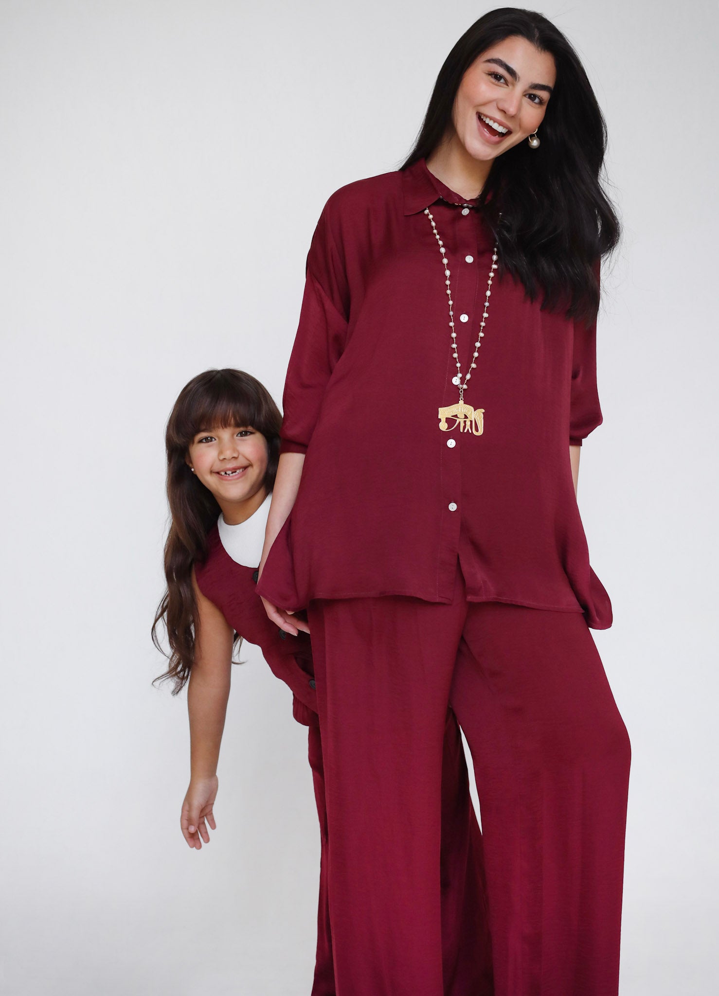 The Flowy Edit Set Burgundy - Kids