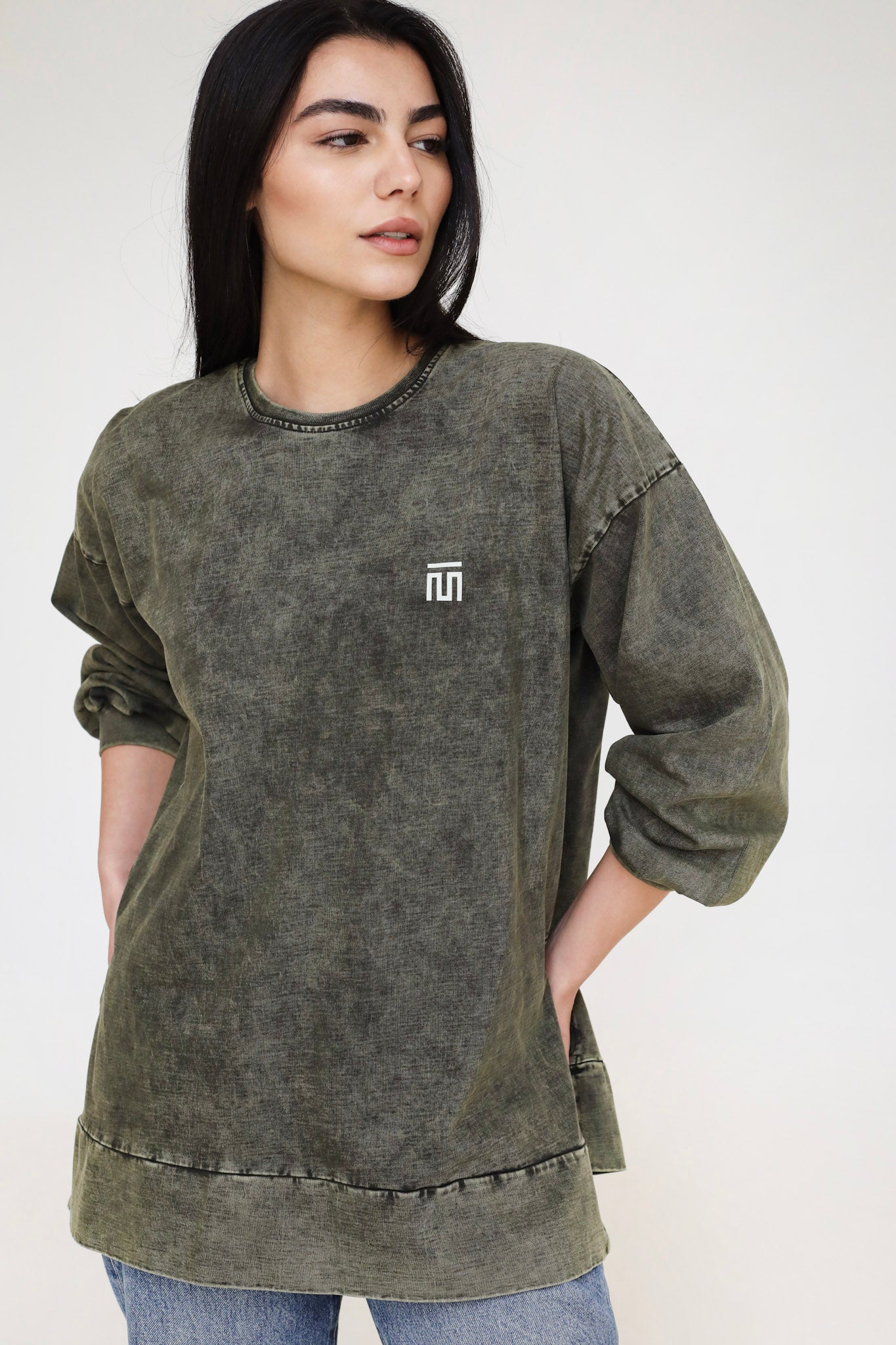 Basic Washed Olive T-Shirt - Adults