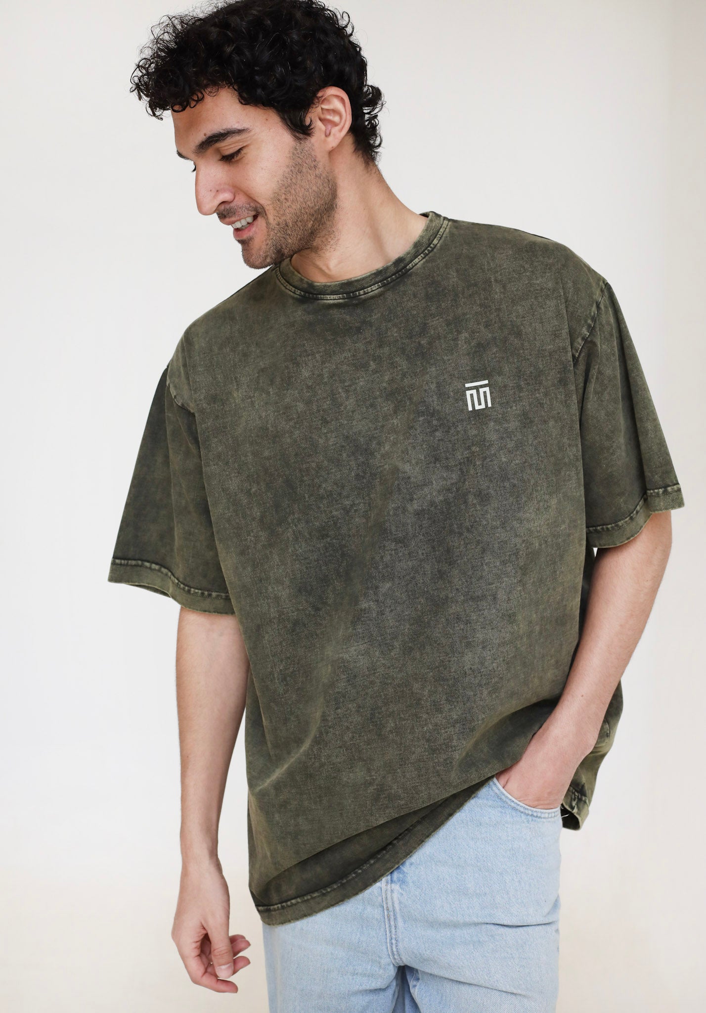 Basic Washed Olive T-Shirt - Adults