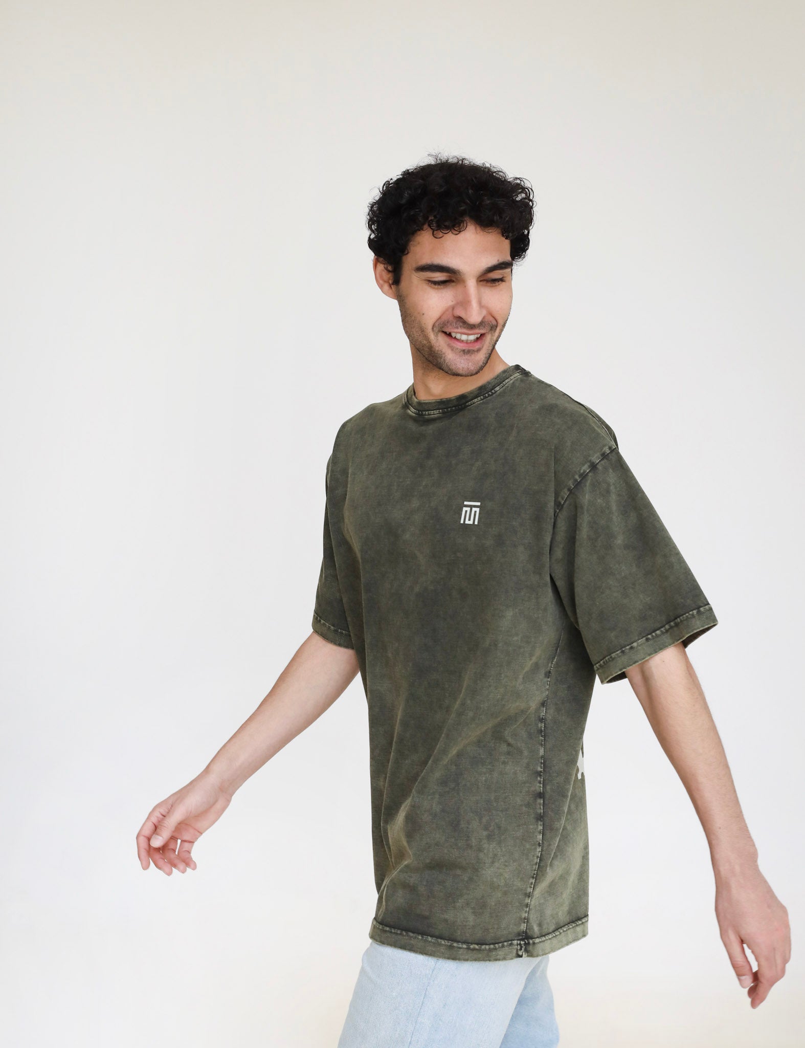 Basic Washed Olive T-Shirt - Adults