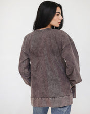 Basic Washed Brown T-Shirt - Adults
