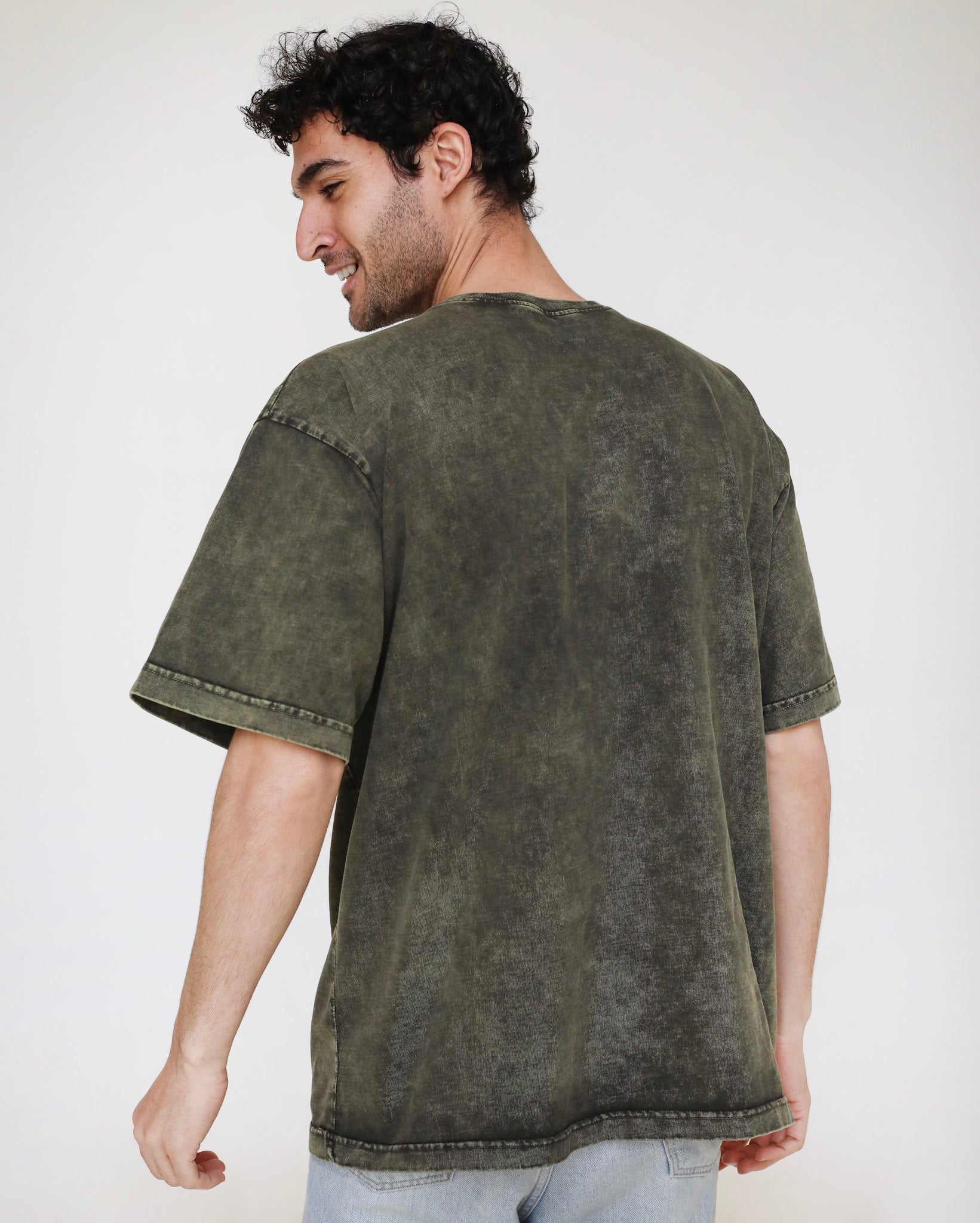 Basic Washed Olive T-Shirt - Adults