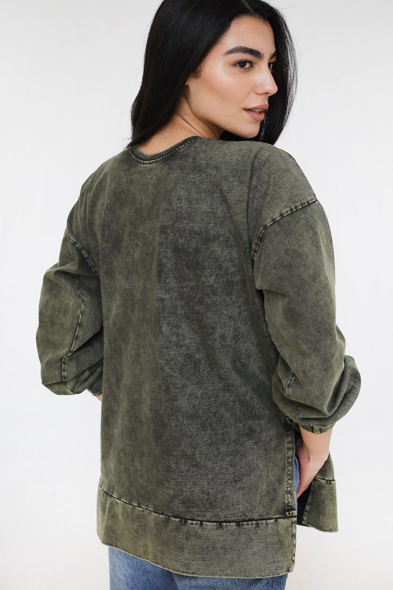 Basic Washed Olive T-Shirt - Adults
