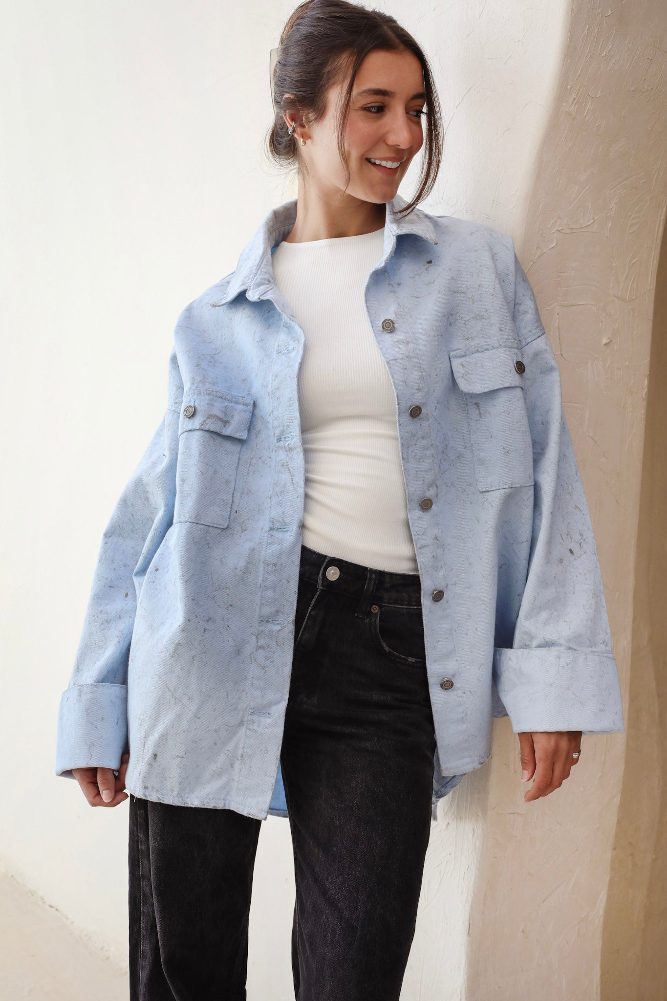 The Paint-Storm Shirt Light Blue