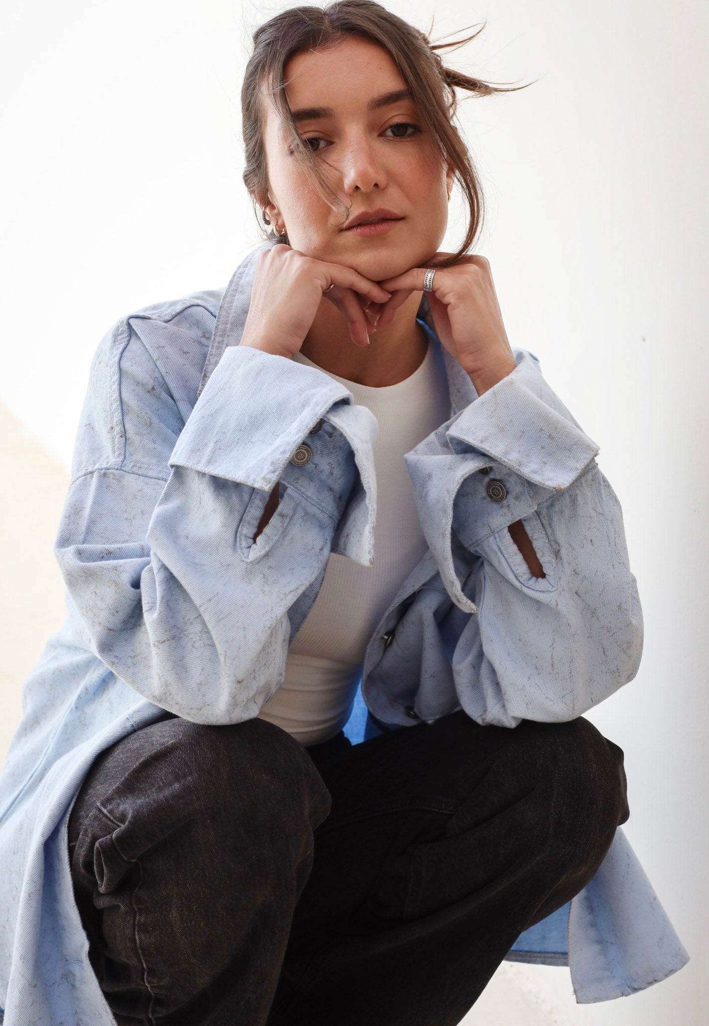 The Paint-Storm Shirt Light Blue