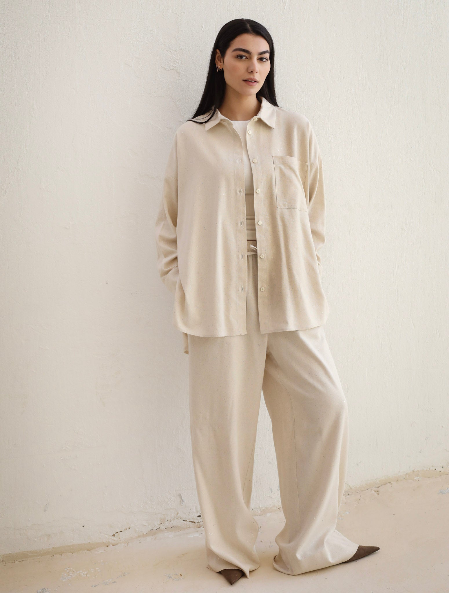 The Bling Linen Set Beige - Adults