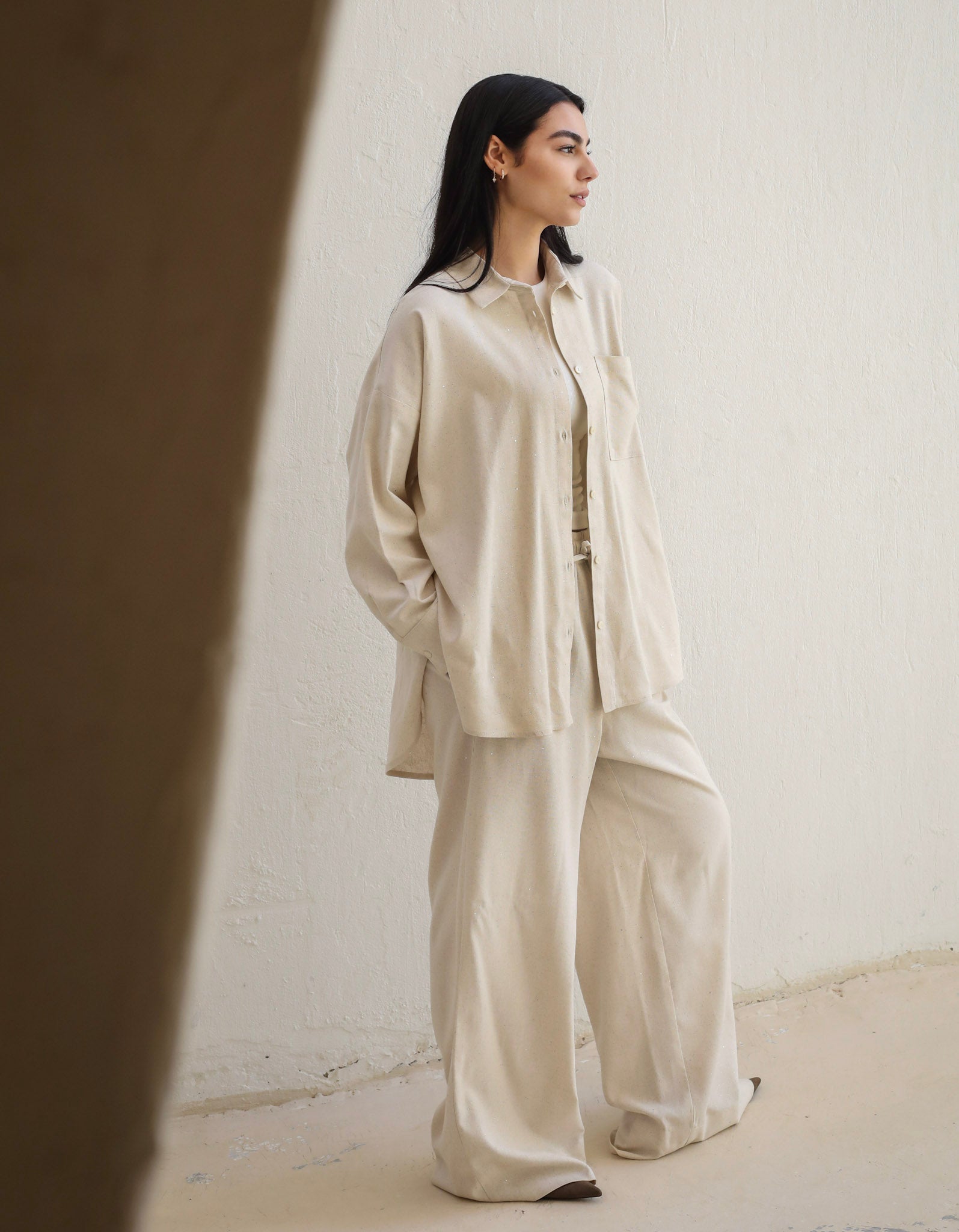 The Bling Linen Set Beige - Adults