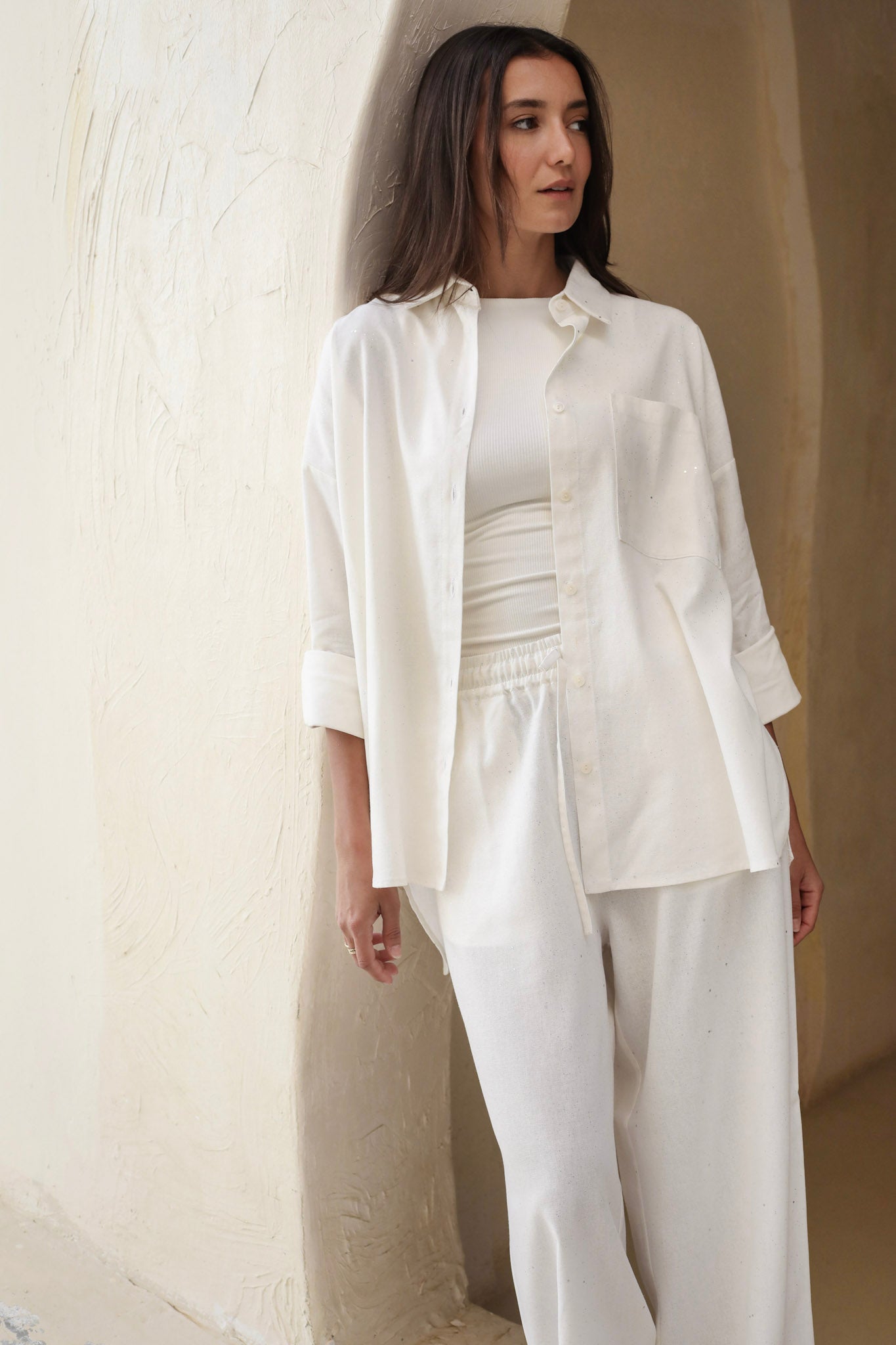 The Bling Linen Set White - Adults