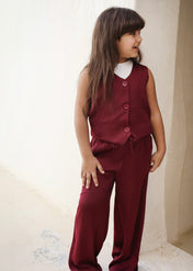 The Flowy Edit Set Burgundy - Kids