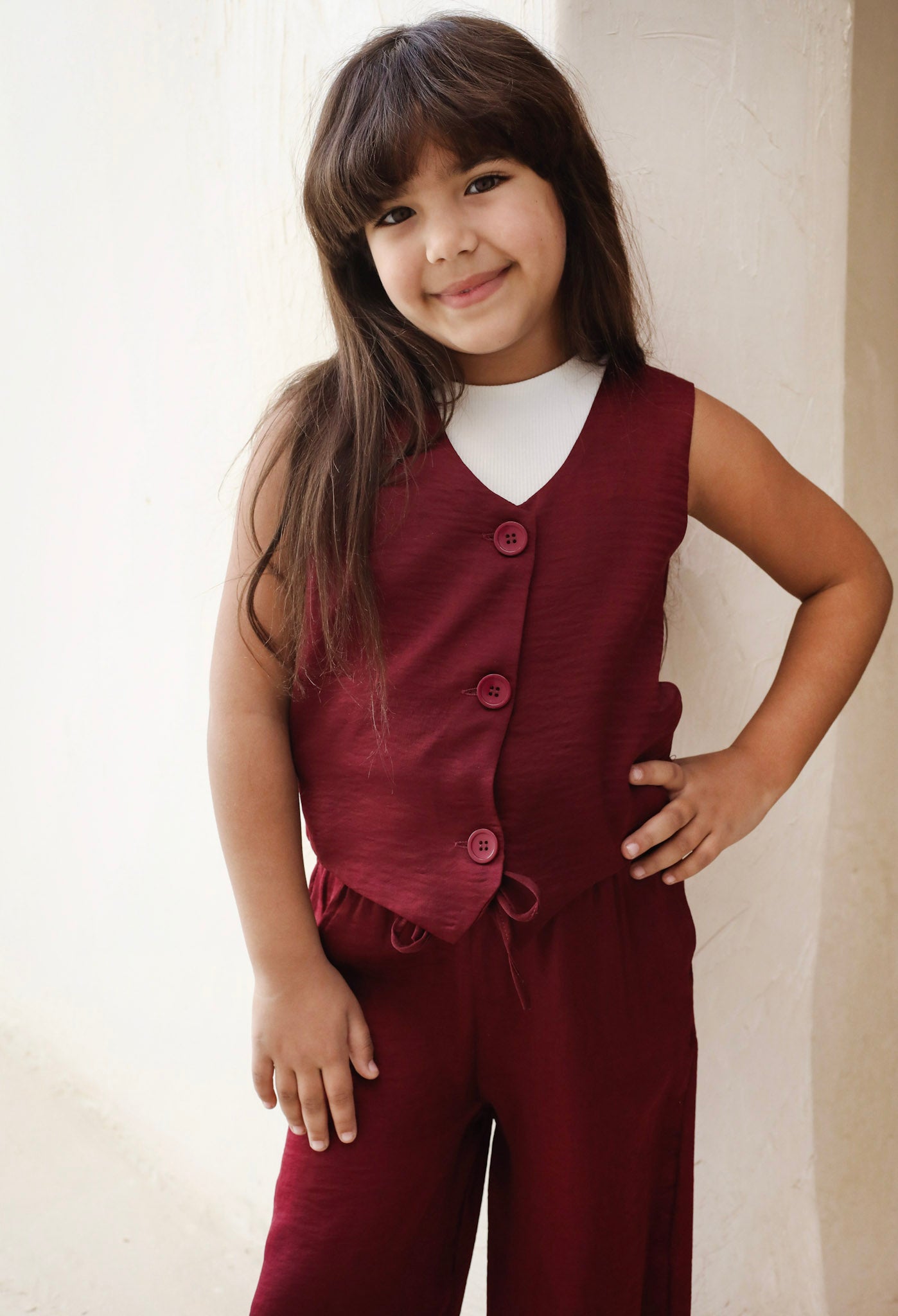 The Flowy Edit Set Burgundy - Kids